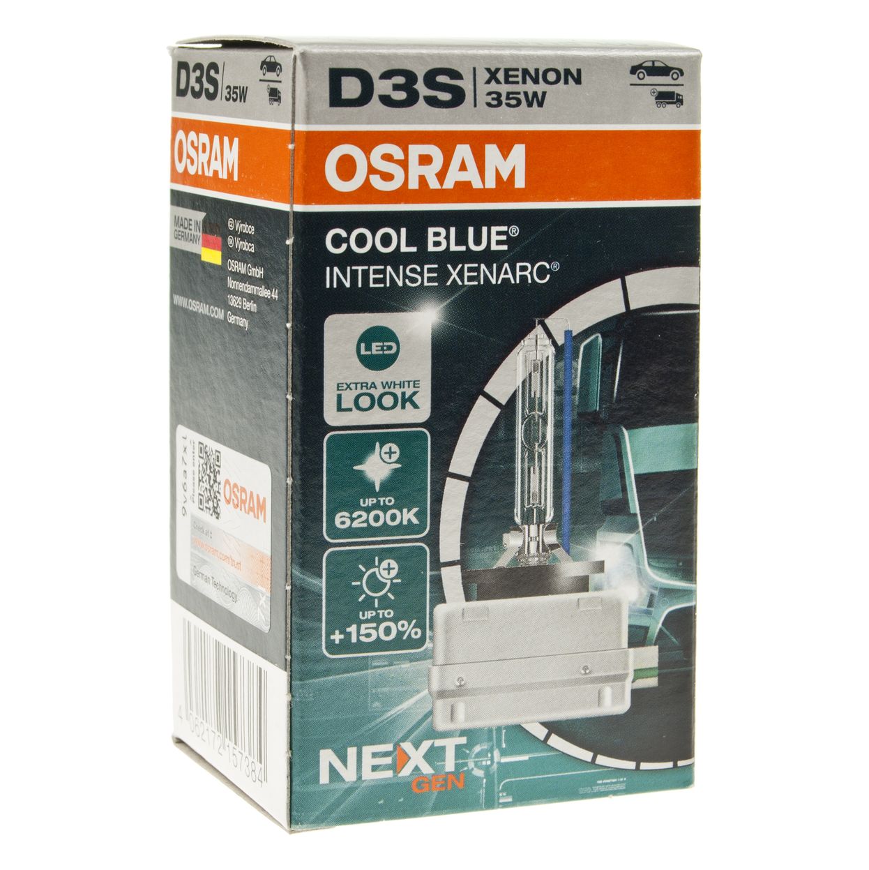 Автолампа D3S (35) PK32d-5+150%  XENON COOL BLUE INTENSE (NextGen) 6200K 42V  OSRAM /1/10