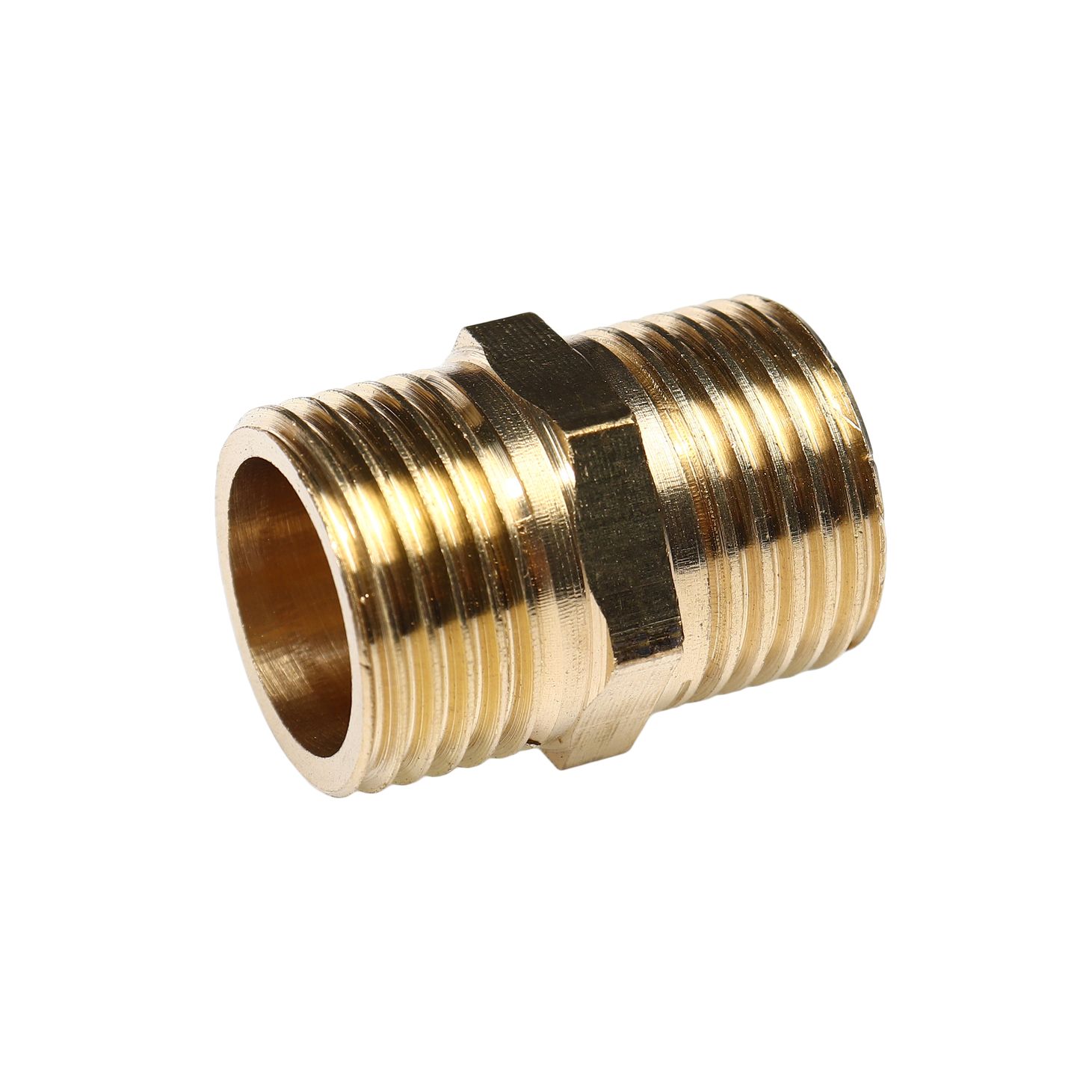 Соединитель резьбовой ER-MM08/08:наруж. резьба 1/2"x1/2" ЭВРИКА /1/10