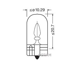 Автолампа W2W (W2.1*9.5d) 12V OSRAM /10/50