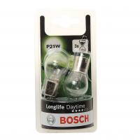 Автолампа P21W (BA15s) (блистер, 2шт) LONGLIFE DAYTIME 12V BOSCH /1