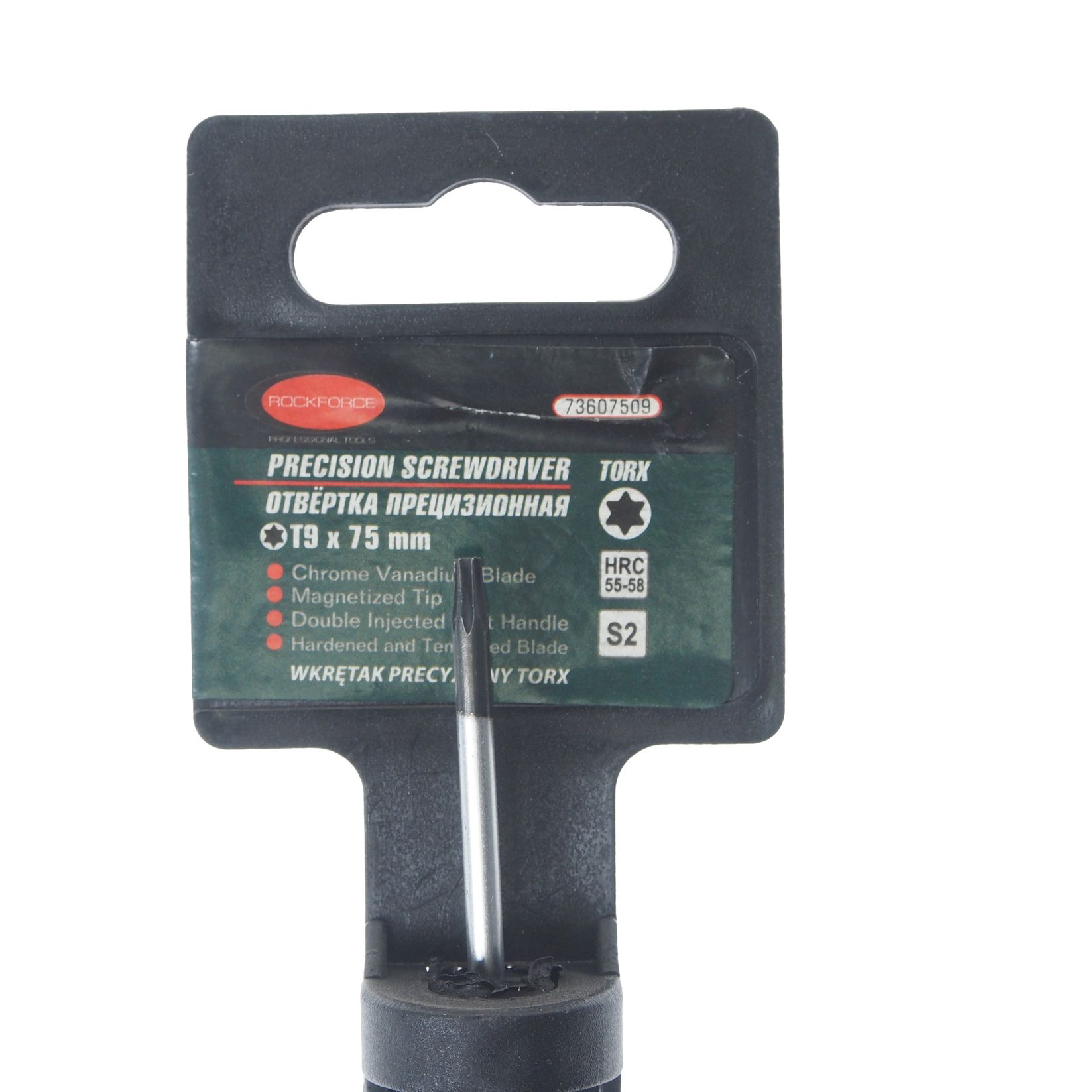 Отвертка RF-73607509 TORX ювелирная  Т9х75мм ROCKFORCE /1/10