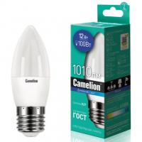 Лампа светодиодная E27 C35 12W дневной свет CAMELION 1/10/100