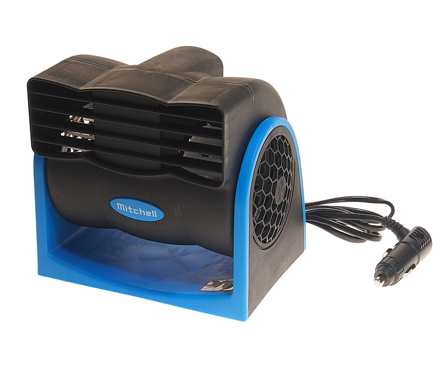 Вентилятор HX-301 16см (6") 12V (9/13W) диммер, безлопастной, black/blue MITCHELL 1/24