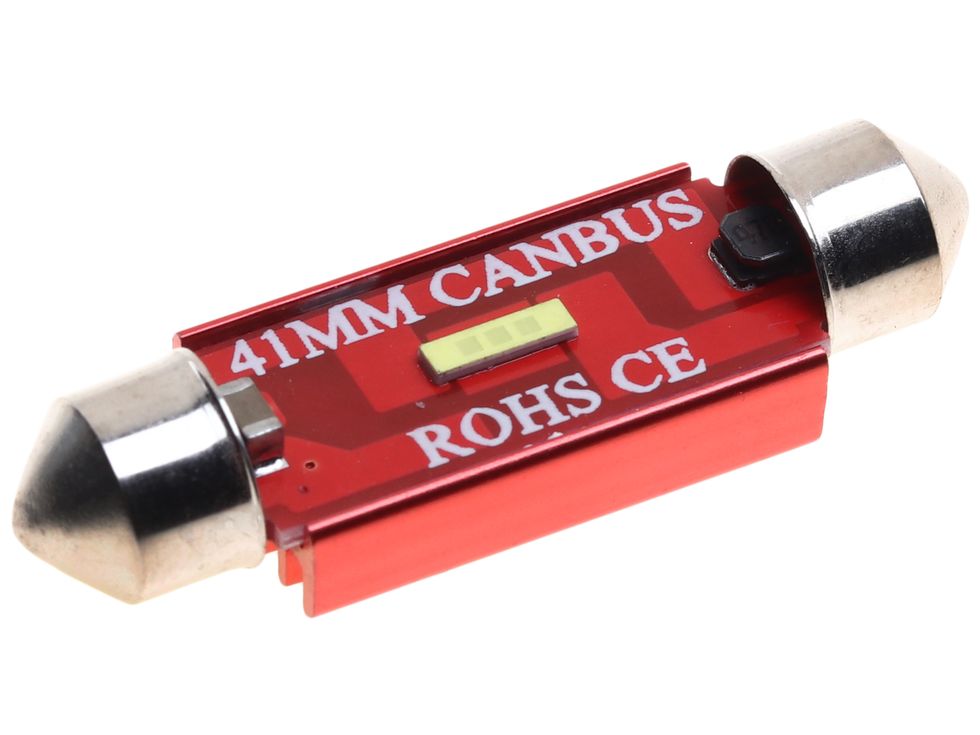 Автолампа C5W (SV8.5/8) LED 1 SMD 1860 WHITE 41мм с блокиратором ошибок CANbus 12-24V MISTAR /10