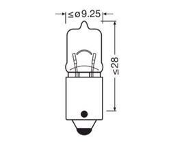 Автолампа H6W (BAX9s) HALOGEN 12V OSRAM /10/50