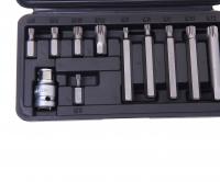Набор бит RF-4112C SPLINE с битодержателем,11пр. 1/2"(L:30/75мм; M5,М6,М8,М10,M12), в пластик. кейсе ROCKFORCE /1