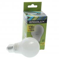 Лампа светодиодная E27 A60 12W тёплый свет ERGOLUX 1/10/100