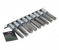 Набор головок-бит RF-40919L разнопрофильных Spline&Torx&Hex, 9 пр.(М14,М16,М18,Т70,Т80,Т100,Н14,Н17,Н19мм; L-100мм), на планке ROCKFORCE /1