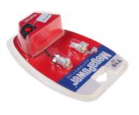 Автолампа T10W (W2,1x9,5d) 6 SMD 3528 WHITE блистер с тестером (2шт) 6000K 108лм   12V MEGAPOWER /1 /25