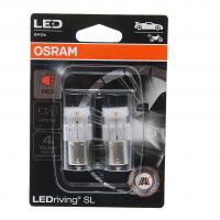 Автолампа P21W (BA15s) LED (блистер, 2шт) RED 12V OSRAM /10
