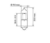 Автолампа HY21W (BAW9s) HALOGEN YELLOW 12V PHILIPS /10/200