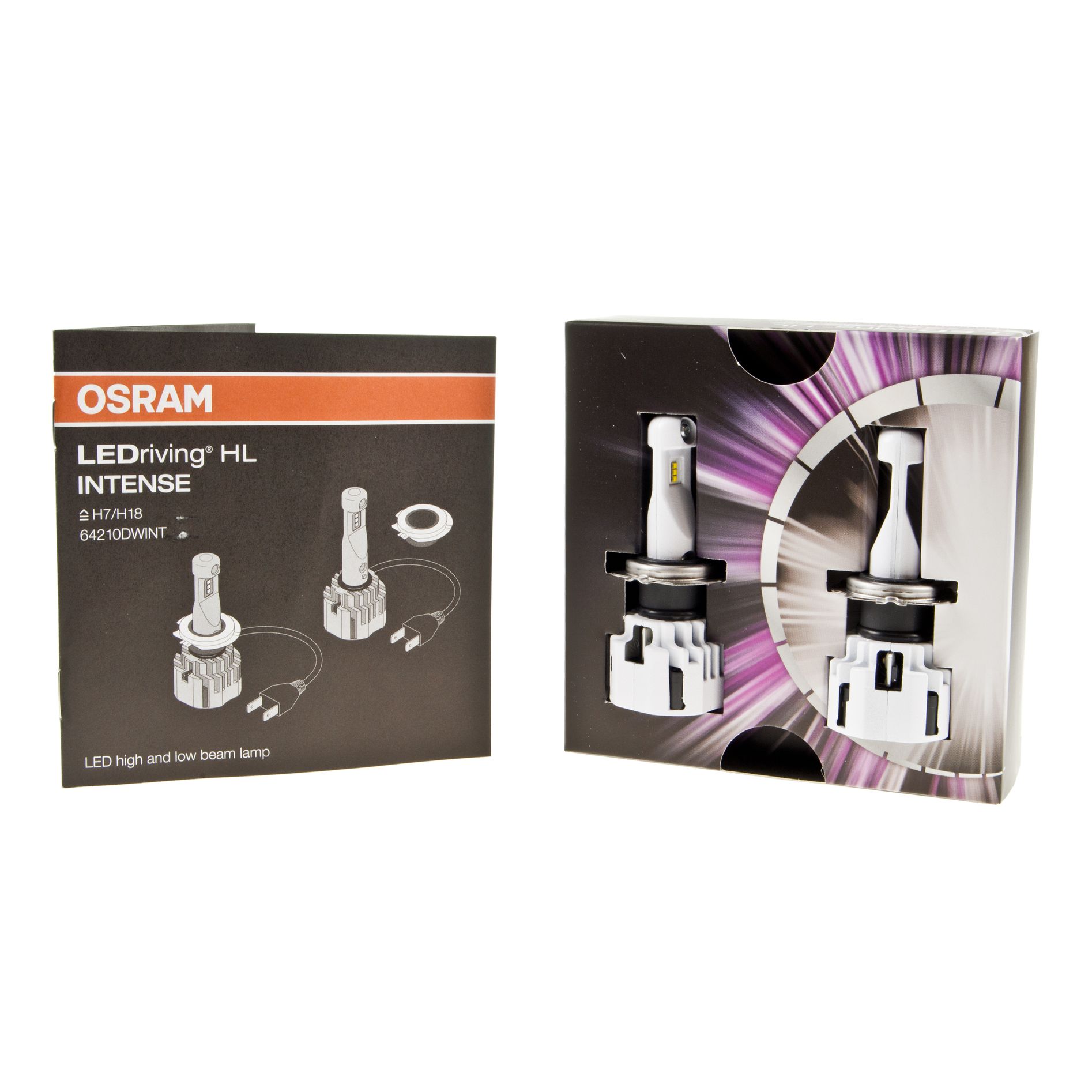 Автолампа H7/H18 (PX26d/PY26d-1)+350% LED WHITE LEDriving HL INTENSE 6000K (2шт) 12V OSRAM /1