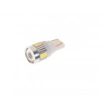 Автолампа T10W (W2,1x9,5d) 6 SMD 5630 WHITE 6000K 360лм 12V MEGAPOWER /10 /100 OLD