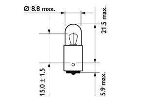 Автолампа T4W (BA9s) MasterDuty 24V PHILIPS /10/200