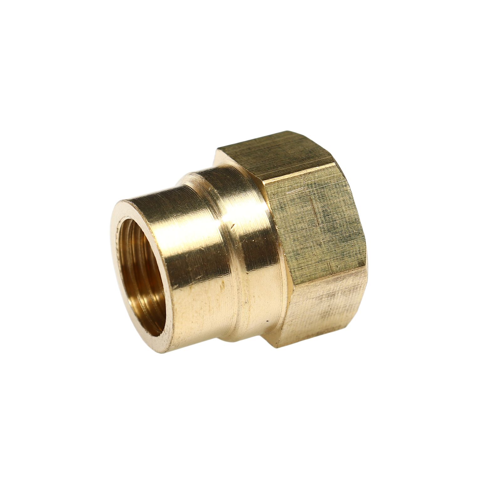 Соединитель резьбовой ER-FF06/04: внутр. резьба 3/8"x1/4" ЭВРИКА /1/10