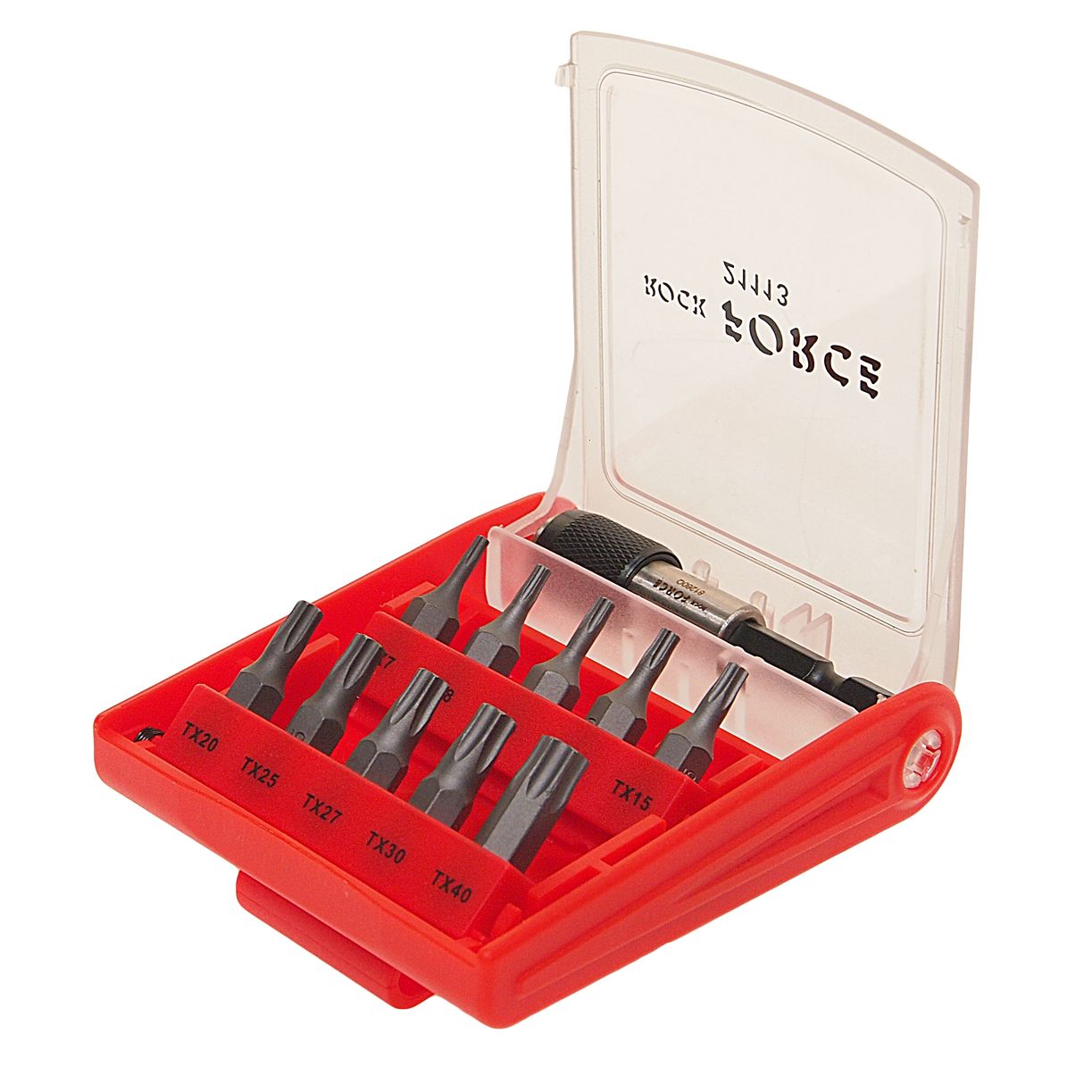 Набор вставок RF-21113: 1/4" TORX (T7, 8, 9, 10, 15, 20, 25, 27, 30, 40 - 25мм) с держателем 11пр. ROCKFORCE /1/100