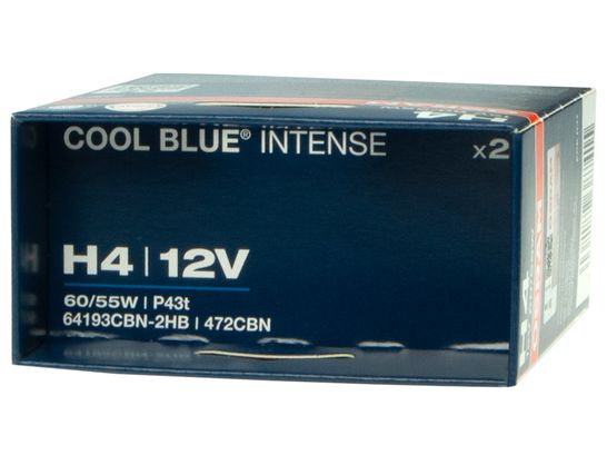 Автолампа H4 (60/55) P43t-38+100% COOL BLUE INTENSE (NextGen) (ЭКОбокс, 2шт) до 5000K 12V OSRAM /1/10