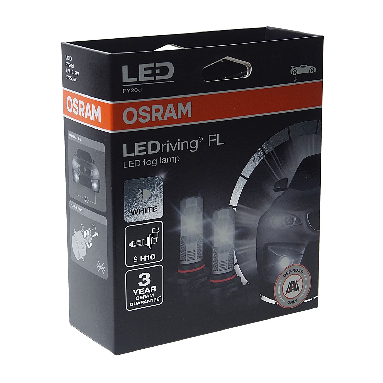 Автолампа H10 (PY20d) LED COOL WHITE LEDriving 6000K (2шт) 12-24V OSRAM /1/5