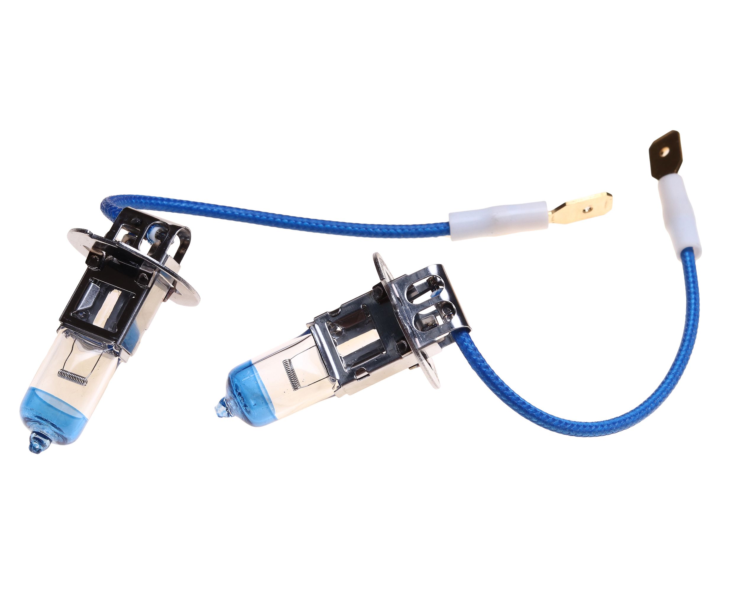 Автолампа H3 (55) PK22s +50% (бокс, 2шт) 12V MEGAPOWER /1/10