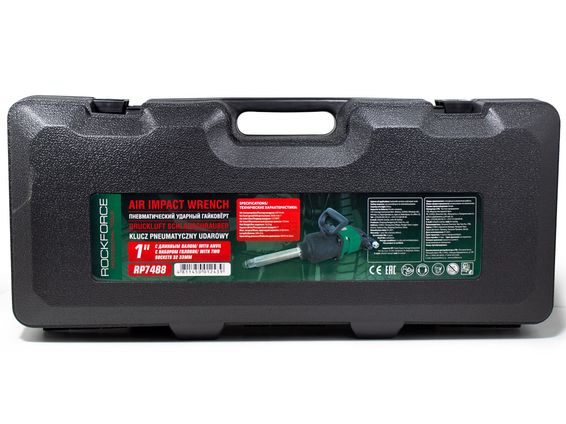 Пневмогайковерт RF-RP7488 3100Hм 3100Hм, 1''ударный с длинным валом,реверсом и регулировкой усилия, головки 32,33мм(3600об/мин,6.3bar,420 л/мин,16.3кг