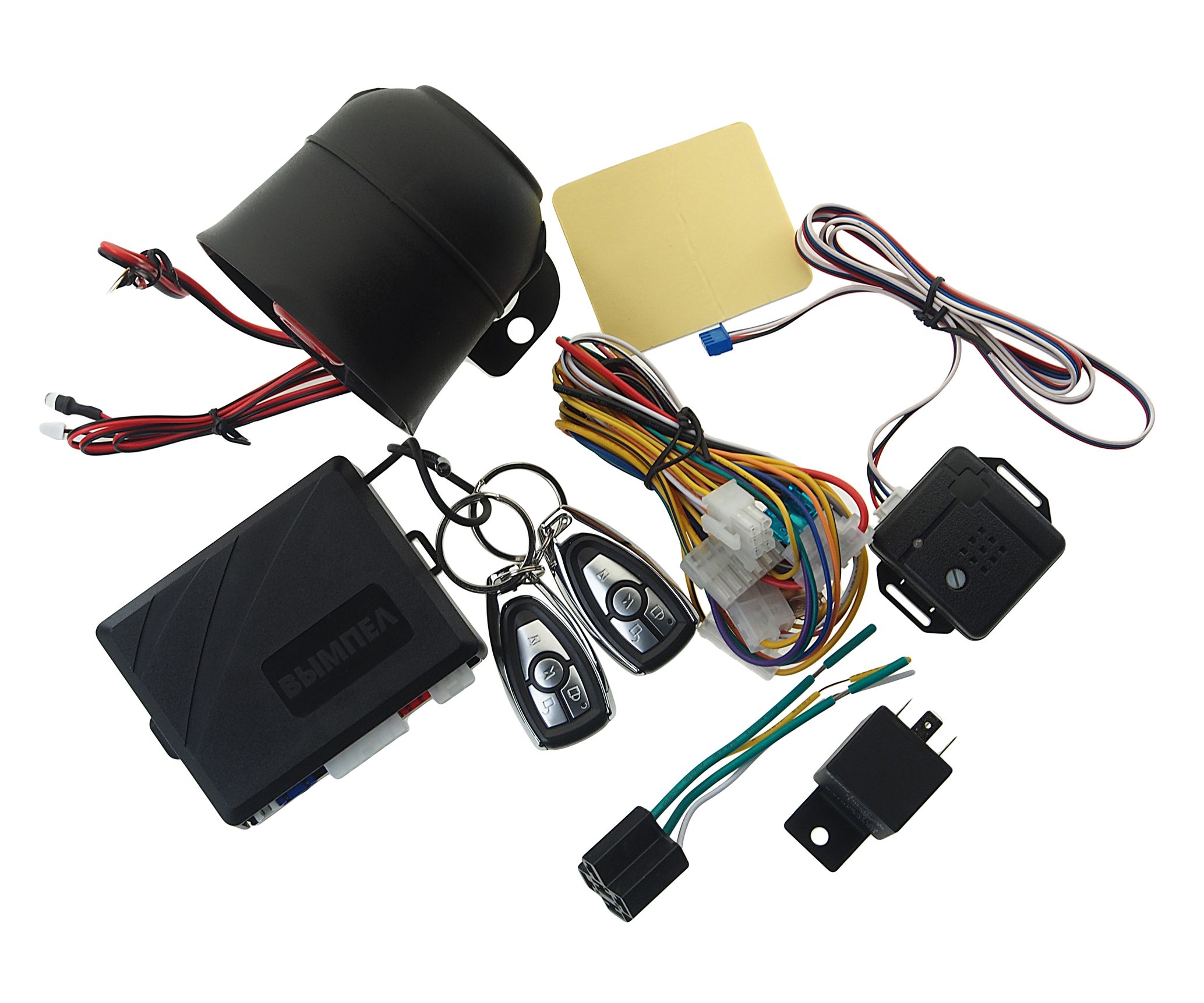 Сигнализация W-Y101 (2-х уровневый датчик удара, сирена 15Вт) 12V ВЫМПЕЛ /1