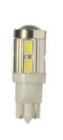 Автолампа T10W (W2,1x9,5d) 10 SMD 5630 WHITE 6000K 600лм  24V MEGAPOWER /10 /100