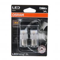 Автолампа P21W (BA15s) LED (блистер, 2шт) YELLOW 12V OSRAM /10