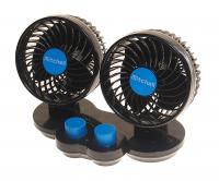 Вентилятор HX-307 12см (4.5") 12V (7.5W) двойной, с регулируемыми углами обдува black/blue MITCHELL 1/24