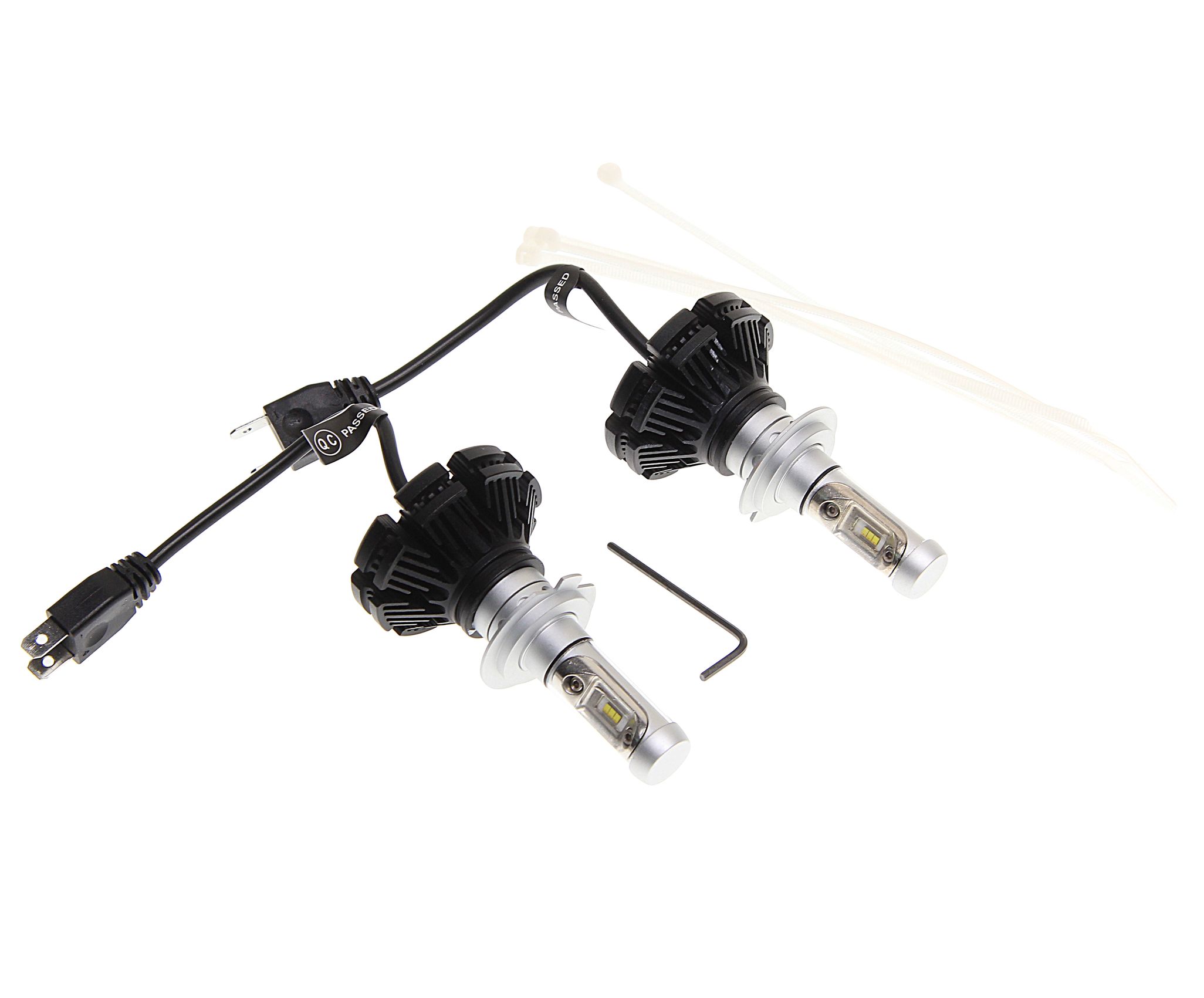 Автолампа H7 BRIGHT WHITE 6 SMD 6500K со встроенным блоком (2шт) 12-24V 5000лм MEGAPOWER /1/10