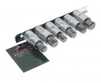 Набор головок-бит RF-40920 разнопрофильных Spline&Torx&Hex, 6 пр. (М14,М16,Т60,Т70,Н14,Н17мм; L-55мм), на планке ROCKFORCE /1
