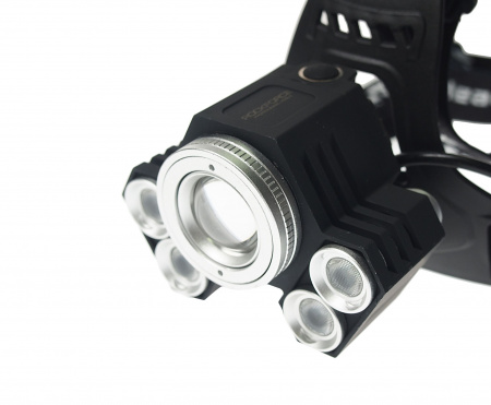 Фонарь RF-01157  светодиодный аккумуляторный налобный(5W LED,500Lm,2000mAh,зарядка12V,время раб.4ч,время заряд.5ч,синий/белый/желтый свет) ROCKFORCE /