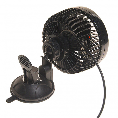 Вентилятор HX-702 12см (4.5") 24V (6.5W) диммер, на вакуумной присоске, с регулируемыми углами обдува black/orange MITCHELL 1/24