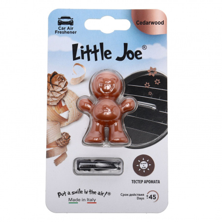 Ароматизатор воздуха EF1919 Little Joe Metallic (Кедровое дерево) на дефлектор, 3D-Polymer Drive Int /1/6