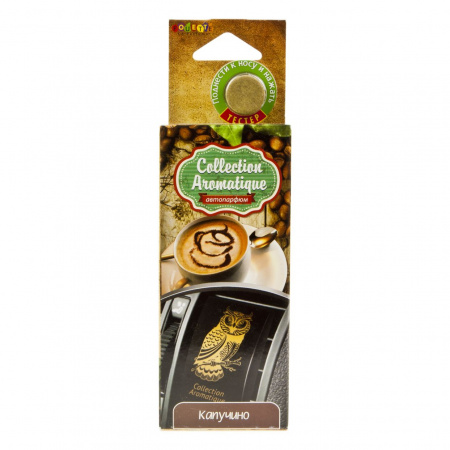 Ароматизатор воздуха FTE-DK-37 COLLECTION AROMATIQUE (капучино) на дефлектор 25гр FOUETTE /1/20