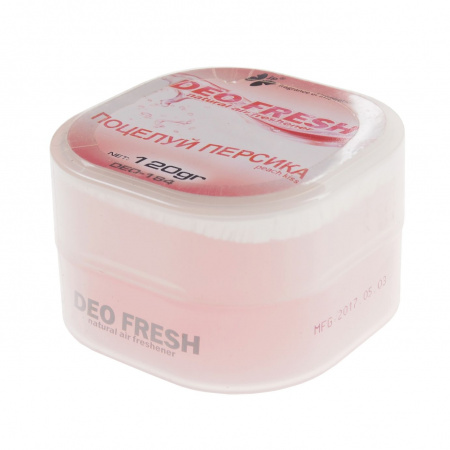 Ароматизатор воздуха DEO-184 DEO FRESH (поцелуй персика) гелевый 120гр FKVJP /1/40