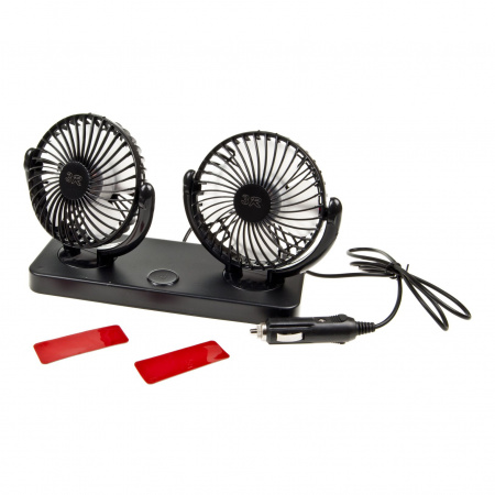 Вентилятор 3R-3009 на панель приборов двойной 10,6см, DC-12V, 3 speeds, 12W 3R /1/30