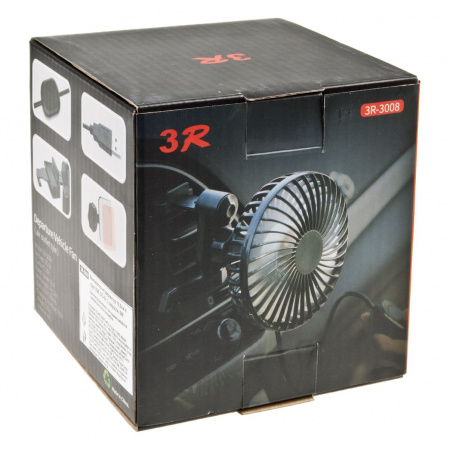 Вентилятор 3R-3008 на дефлектор 10,6см в порт USB, DC-5V, 3 speeds, 6W 3R/1/80