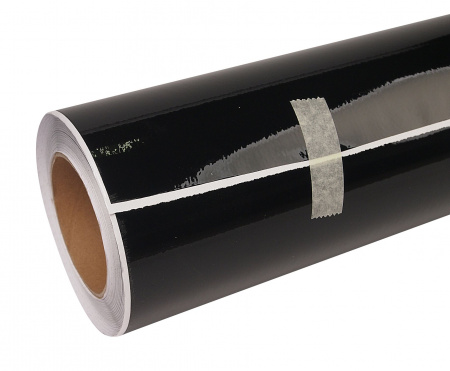 Пленка виниловая черная глянцевая (Light black) (рулон 1,52х28м) 130мк. /1