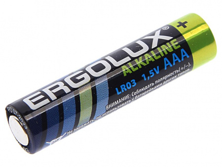 Элемент питания AAA: LR03-BC2 ALKALINE 1,5V ERGOLUX /2/20/480