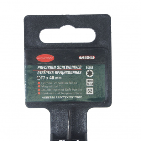 Отвертка RF-73604007 TORX ювелирная  Т7х40мм ROCKFORCE /1/10