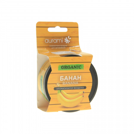Ароматизатор воздуха ORG-24 ORGANIC (банан) эко-волокна AURAMI /1/20