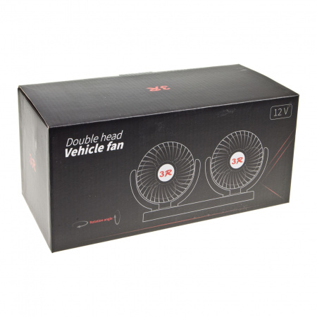 Вентилятор 3R-3009 на панель приборов двойной 10,6см, DC-12V, 3 speeds, 12W 3R /1/30