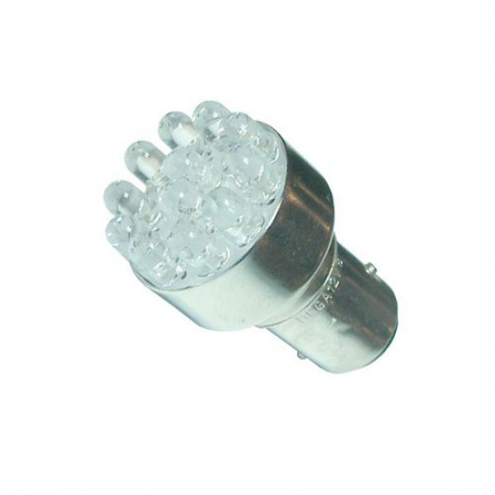 Автолампа P21/5W (BAY15d) 12 LED BLUE 52лм 12V MEGAPOWER /10/200