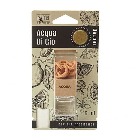 Ароматизатор воздуха FTE-EEP-11 LUXURY AROMA EIFFEL ELITE PERFUME (Aqua Di Gio) подвесной, с деревянной крышкой 6мл FOUETTE /1/20