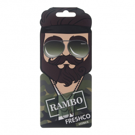 Ароматизатор воздуха TM050 "TM Rambo" ТЕРРИТОРИЯ МУЖЧИН (цитрус) пластинка FRESHCO /1/10/40