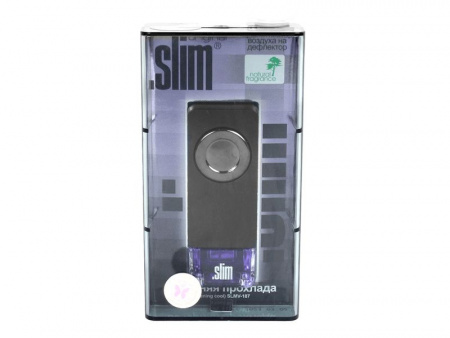 Ароматизатор воздуха SLMV-187 SLIM (вечерняя прохлада) на дефлектор, жидкостной 8мл FKVJP /1/20/80