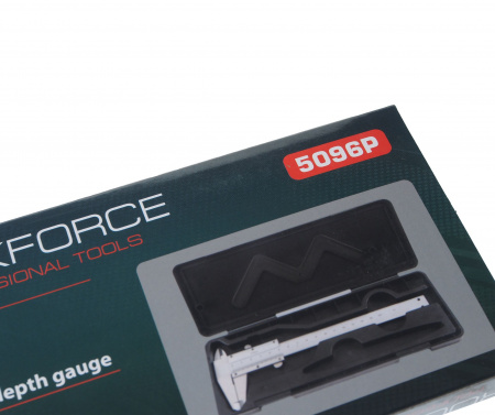 Штангенциркуль RF-5096P (0-125мм, 0.02мм; внутр. Ø, наруж. Ø + глубиномер), в пластиковом футляре ROCKFORCE /1