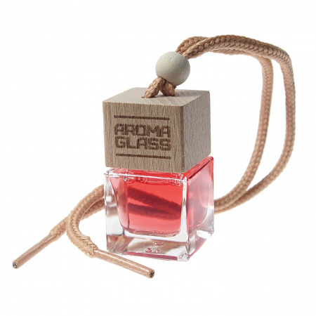 Ароматизатор воздуха FTE-AG-09 AROMA GLASS (strawberry&cream) подвесной в стеклянном флаконе FOUETTE /1/30
