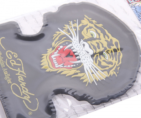Коврик антискатный EH-00228B "TIGER" BLACK на панель приборов 17х13см ED HARDY (США) /1/16  OLD