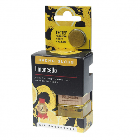 Ароматизатор воздуха FTE-AG-16 AROMA GLASS (limoncello) подвесной в стеклянном флаконе FOUETTE /1/30